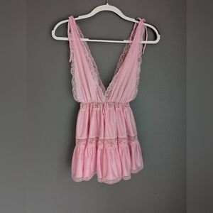 Jillie New York vintage pink lace lingerie women's no size tags 10.5 x 26.5